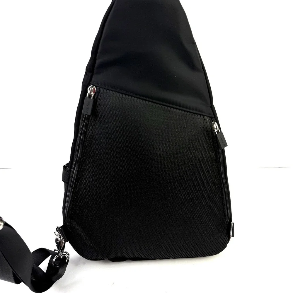 IHKWIP Convertible Sling Bag Backpack Black Nylon Travel Brand New